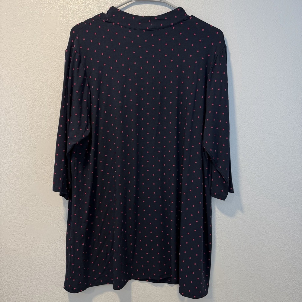 J.JILL Wearever Size-XL/P Women Dress A-Line Tunic Classic Dot Blue - Picture 12 of 12